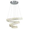 Suspension design LED CIRCUS argentée en métal