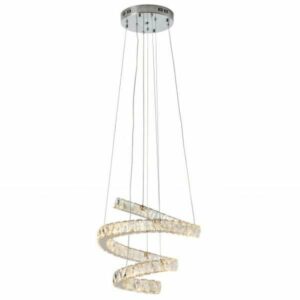 Suspension design LED CIRCUS argentée en métal