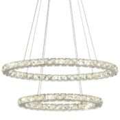 Suspension LED KRYS en métal chrome et cristal – Image 5