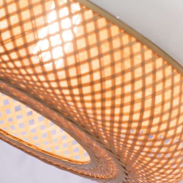 Suspension MEKONG en bambou blanc et naturel – Image 3