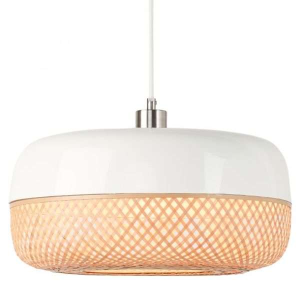Suspension MEKONG en bambou blanc et naturel – Image 2