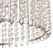 Suspension PAMPS en métal chrome et pampilles en cristal – Image 3