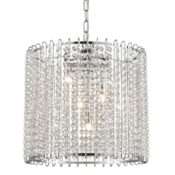 Suspension PAMPS en métal chrome et pampilles en cristal – Image 4