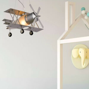 Suspension Lucide Focker 1xE27 L44 W50 H80cm,gris