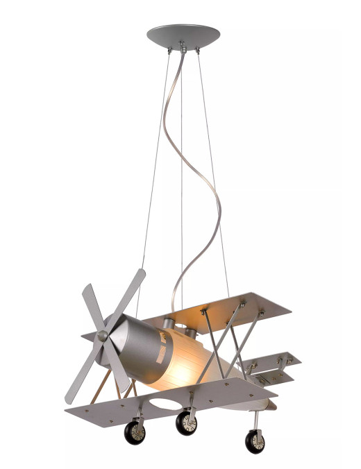 Suspension Lucide Focker 1xE27 L44 W50 H80cm,gris – Image 3