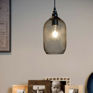 Suspension Lucide mesh 1xE27 15cm,noir