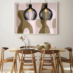 Suspension barre Lucide Mikaela 2xE27 90cm,noir