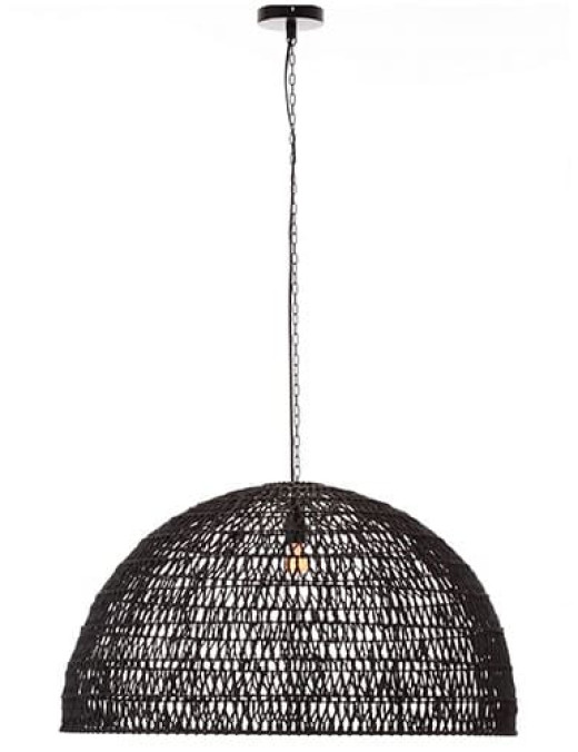 Suspension BALI (D80cm) noire en matière naturelle – Image 3