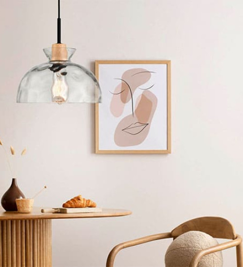 Suspension VERRIO (D27cm) en verre transparent