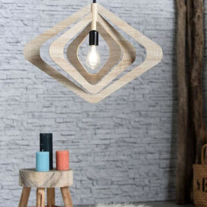Suspension design KOTO en fibres de bois clair