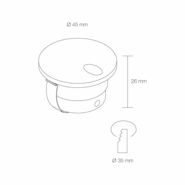 MINI SPOT ROND SP0476