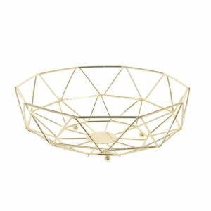 CORBEILLE FILAIRE KA2477 FORME GEOMETRIQUE DOREE