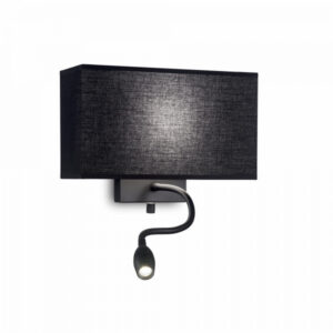 Applique murale Ideal Lux Hotel 1xE27 32cm,noir