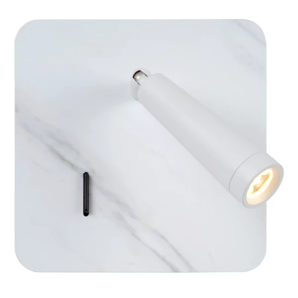 Applique led Lucide murale + USB Oregon 4w (3000k),blanc