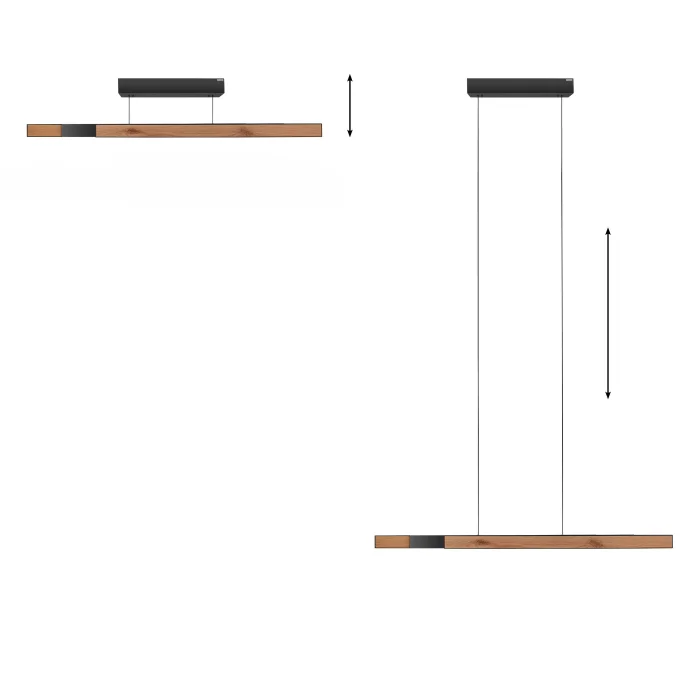 Suspension LED PURE-MOTO-RISE, Design Moderne, Télécommande Incluse – Image 12