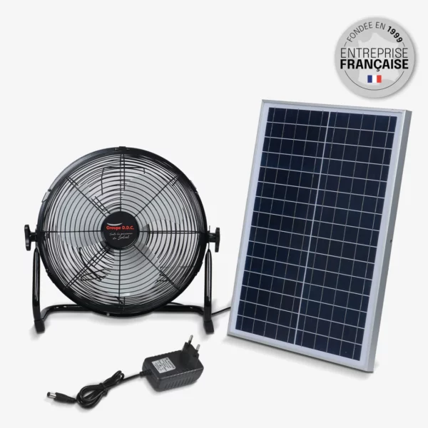 VENTILATEUR SOLAIRE RECHARGEABLE