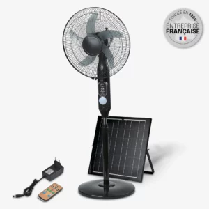 VENTILATEUR S/P SOLAIRE RECHARGEABLE