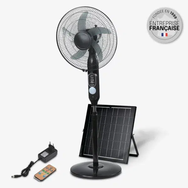 VENTILATEUR S/P SOLAIRE RECHARGEABLE