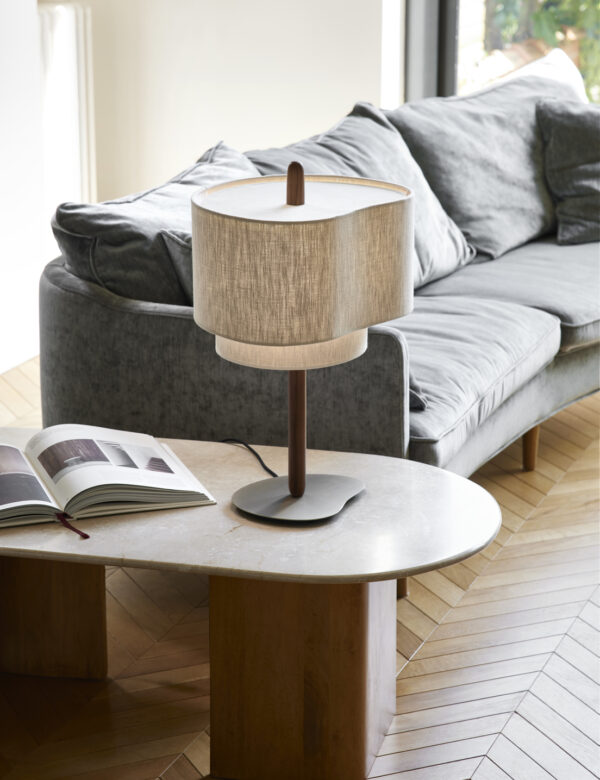 Lampe à poser MarketSet Pebble 1xE27 H60cm,crème