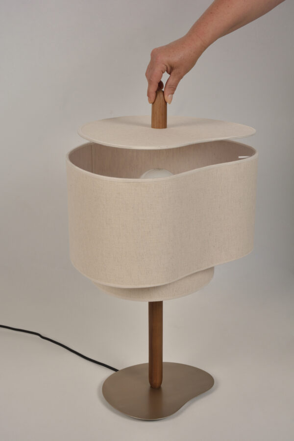 Lampe à poser MarketSet Pebble 1xE27 H60cm,crème – Image 3