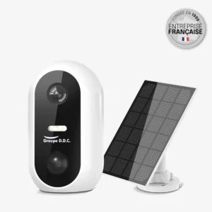 Caméra extérieure solaire wifi IP65,blanc