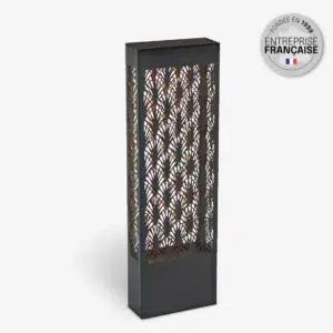 Borne/applique solaire DDC carré 100lm (RGB) IP44 38cm,noir