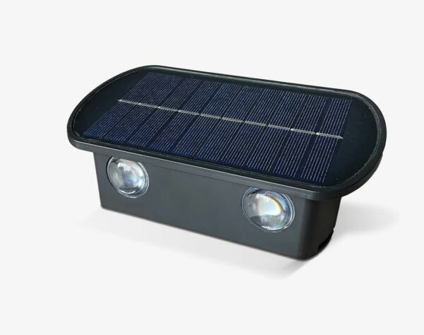 Applique solaire double éclairage 300lm (3000k)IP65,noir