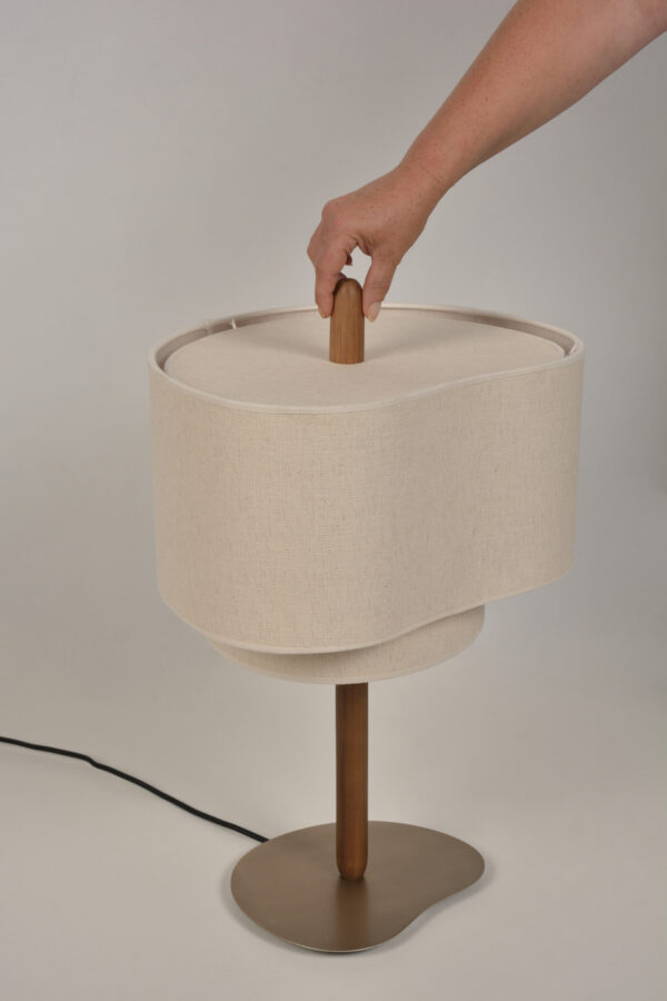 Lampe à poser MarketSet Pebble 1xE27 H60cm,crème – Image 4