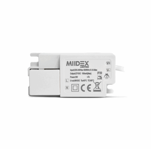 Panel rond Vision El 3w diam 85 (3000k), blanc – Image 4