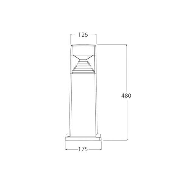 Borne Fumagalli Ester 500 1xGX53/10w CCT IP55,noir – Image 6
