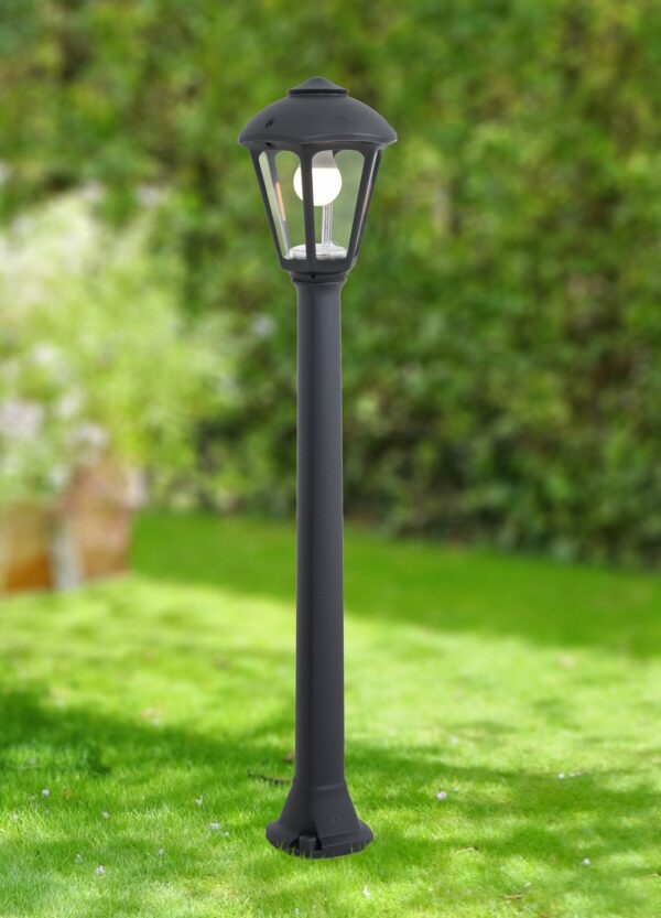 Potelet Fumagalli Giaffa/Giampy 1xE27/6w (2700k) IP55,noir
