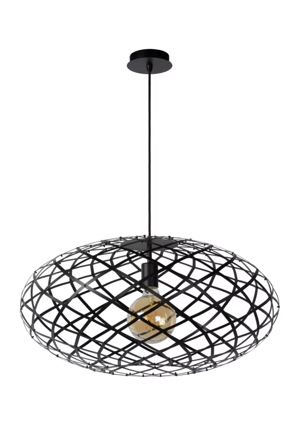 Suspension Lucide Wolfram 1xE27 65cm,noir – Image 2
