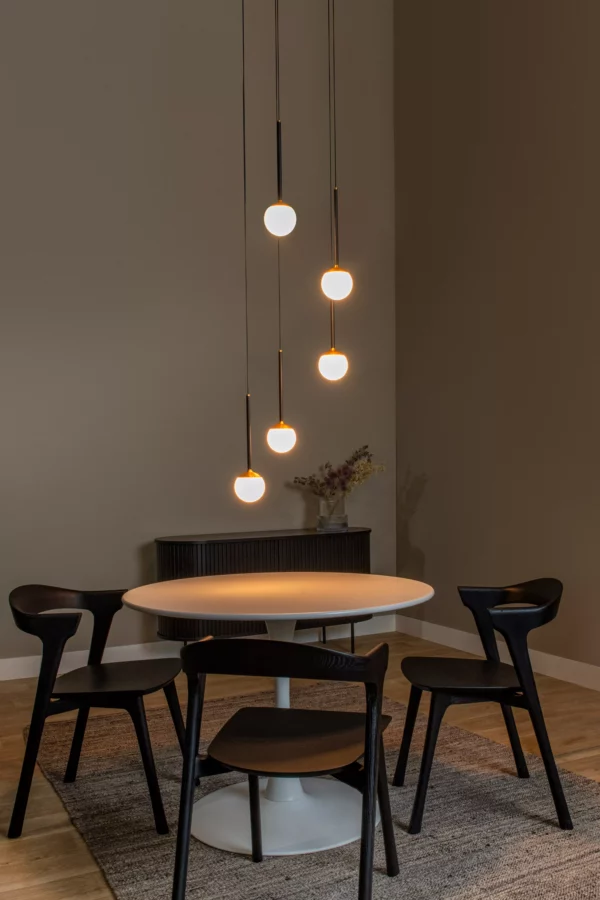 Suspension Lucide dim Calina 5x8.2w (2700k) 42cm,noir – Image 3