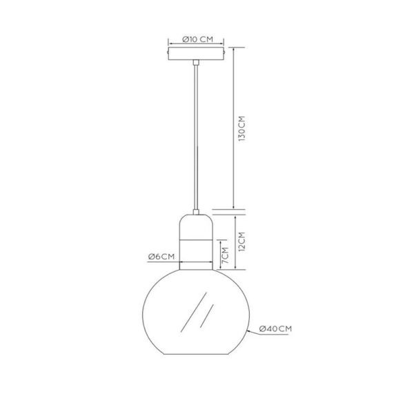 Suspension Lucide Julius 1xE27 40cm,opalin – Image 5