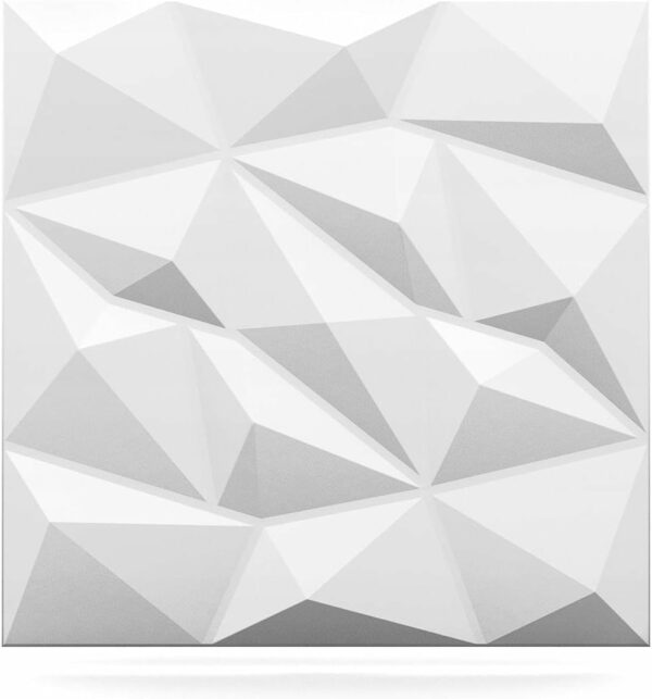 Panneau Mural Decoratif 3D  50x50 cm Brylant 12 m², 48 pièces, blanc – Image 6