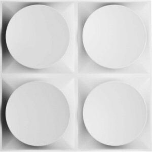 Plaque murale PVC 3D D027 50x50cm lot de 4,blanc