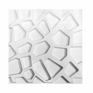 Plaque murale PVC 3D D067 50x50cm lot de 4,blanc