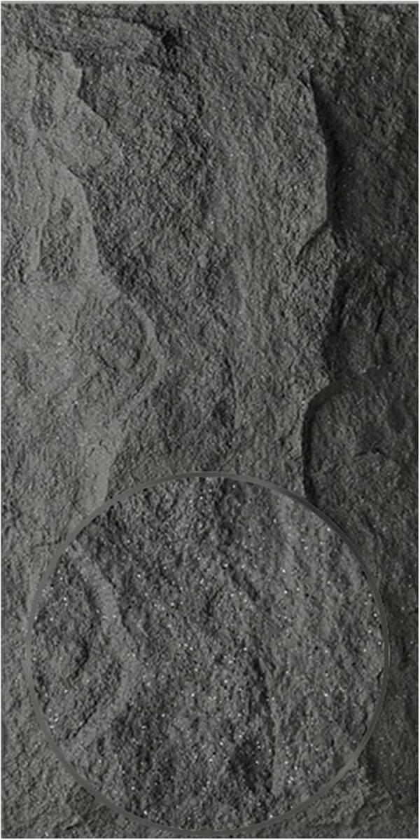 Plaque murale PU-01-3 120x60cm,pierre gris foncé