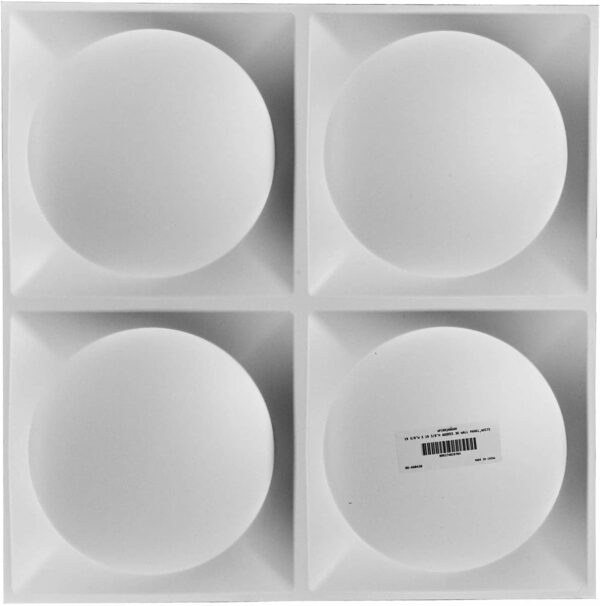 Plaque murale PVC 3D D088 50x50cm lot de 4,blanc – Image 2