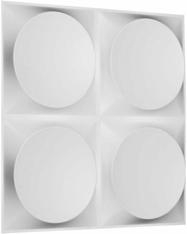 Plaque murale PVC 3D D088 50x50cm lot de 4,blanc – Image 4