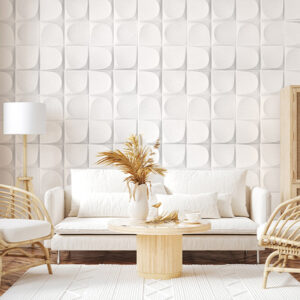 Plaque murale 3D PU-05-1 120x60cm,blanc