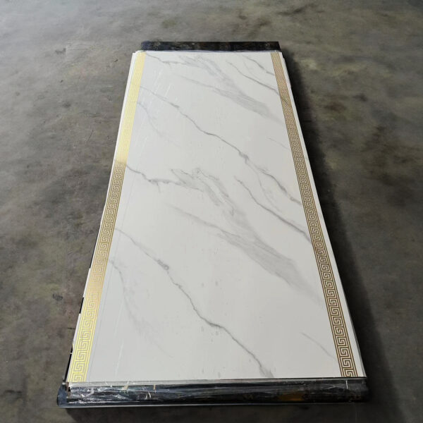 Plaque murale PVC LJ50003T 122x280cm,marbre blanc – Image 2