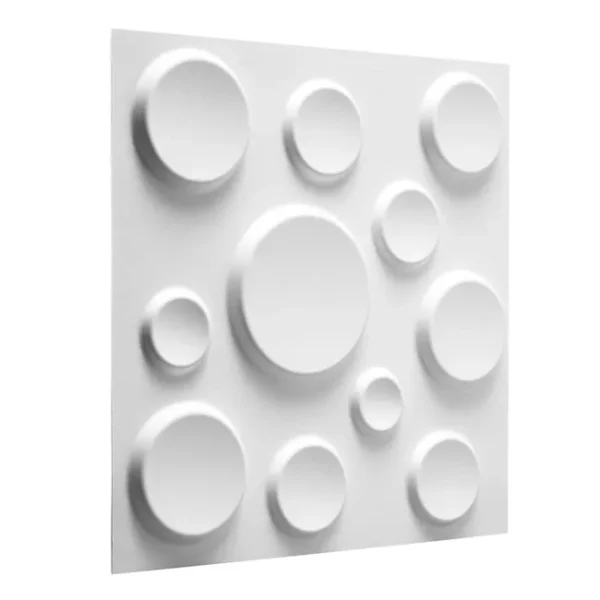 Plaque murale PVC 3D D083 50x50cm lot de 4,blanc – Image 6