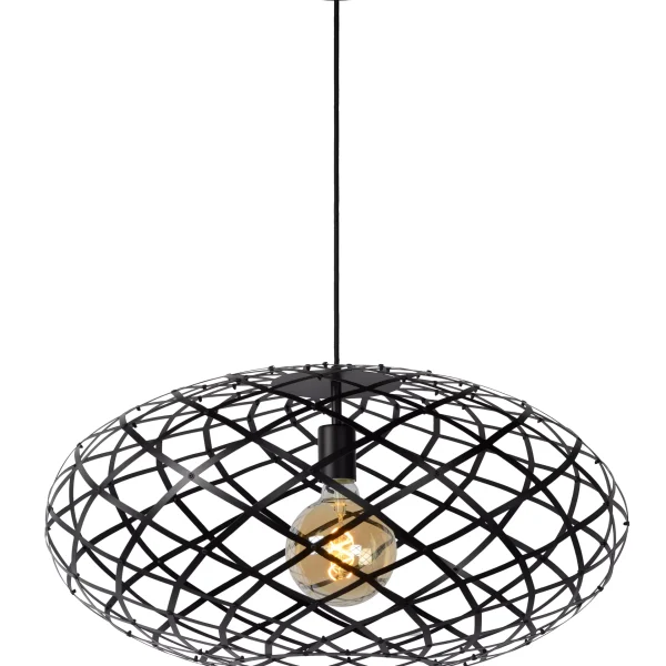Suspension Lucide Wolfram 1xE27 65cm,noir