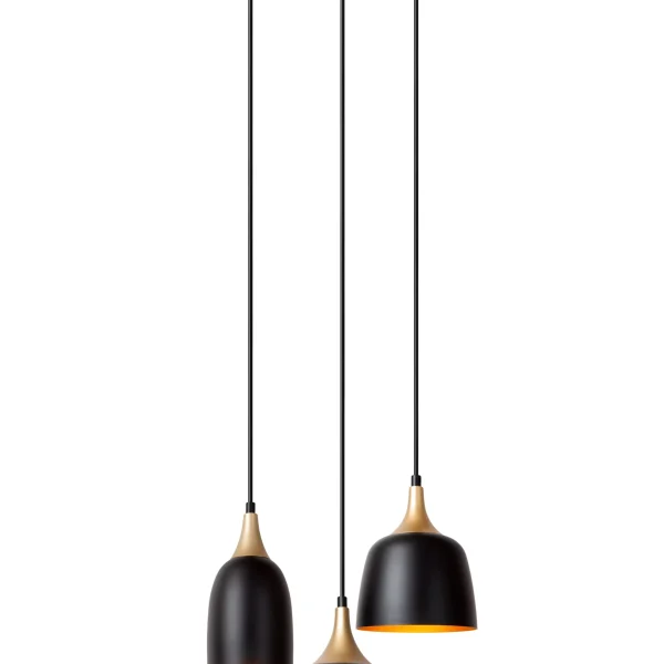 Suspension Lucide Chayanne 3xE14 30cm,noir