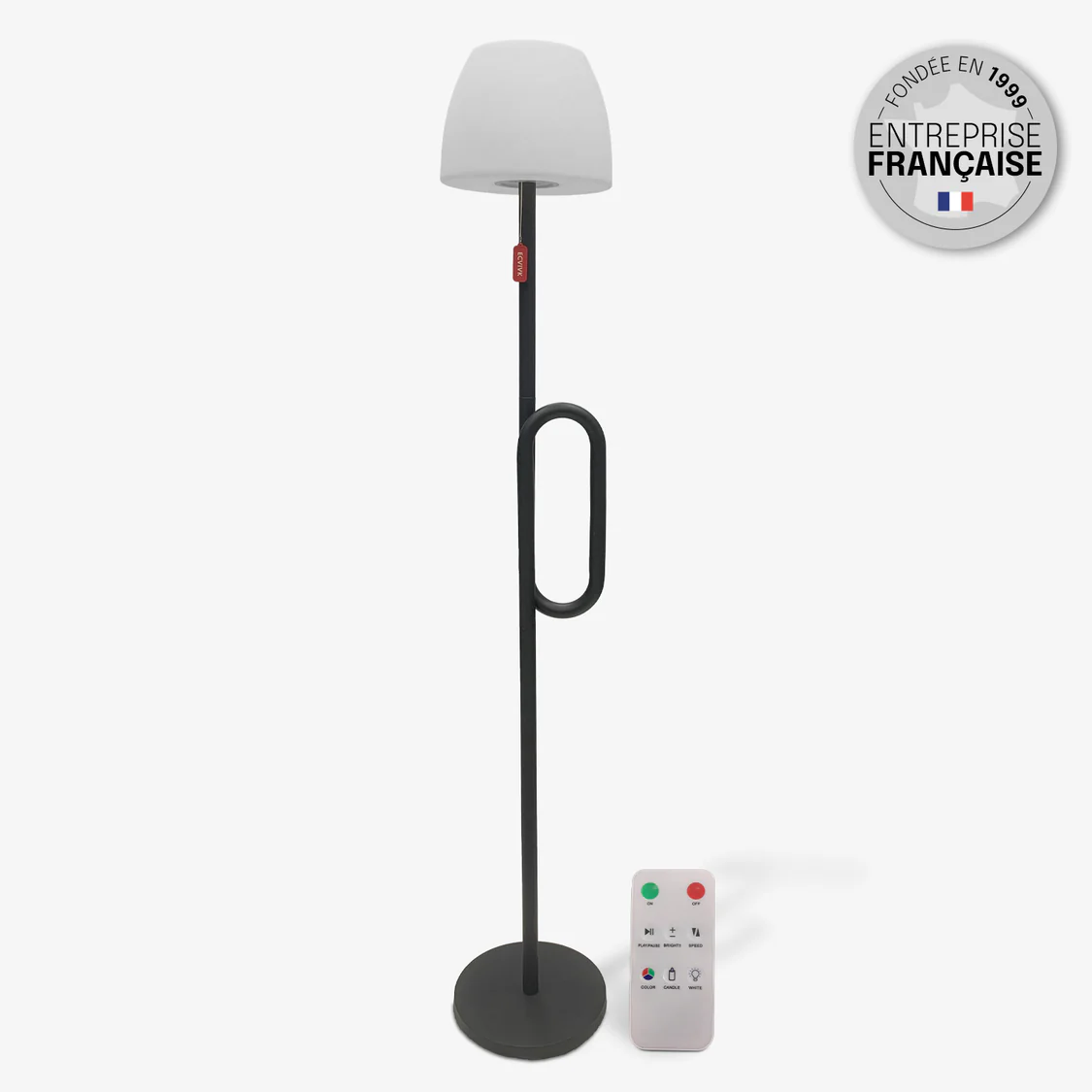 Lampadaire Solaire/filaire 300lm RGB 150cm IP44,noir