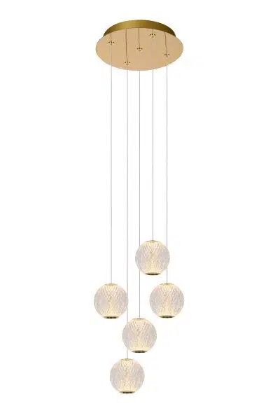 13499-22-60-2.webp Suspension Lucide dim Cintra 5x4.7w (2700k) 32cm,transparent – Image 1