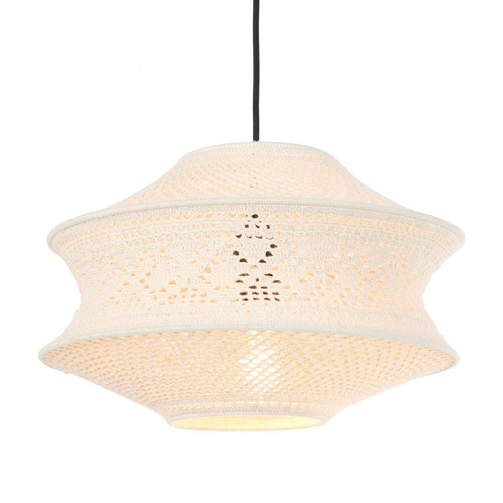 Suspension Non Électrifiée TARIDA (H27cm) en Corde Blanc Cassé