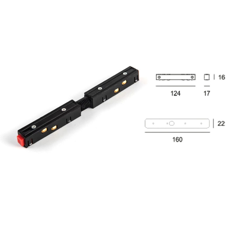 2264-2.jpg Raccord alimentation Novolight pour rail magnétic,noir – Image 1