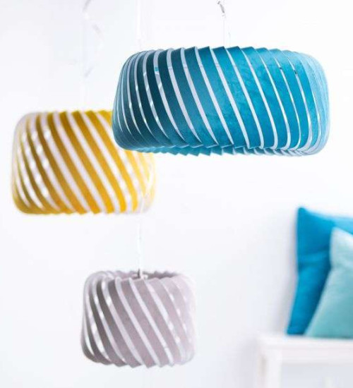 Suspension IDP Clyde 1xE27 34cm,gris